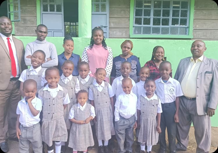Students and staff at Muthiga Hope Academy community event